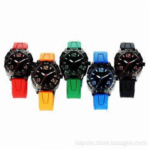 Jelly Silicone Sports Watches with CE and RoHS Marks, Available in Many Colors